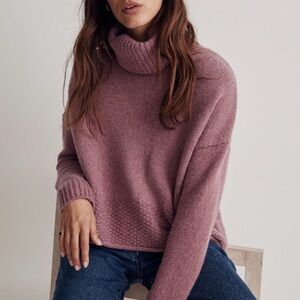 Madewell Mauve Turtleneck Sweater